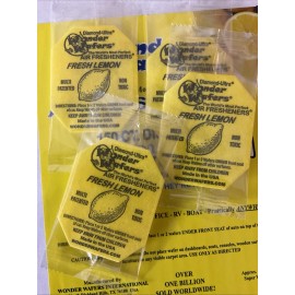 Wonder Wafers "Fresh Lemon " INDIVIDUALLY WRAPPED Air Freshener 15 Count