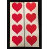 Mrs. Grossman’s LARGE RED HEART Stickers. 8 Squares. Retired. 1.5”x1.5”.