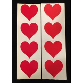 Mrs. Grossman’s LARGE RED HEART Stickers. 8 Squares. Retired. 1.5”x1.5”.