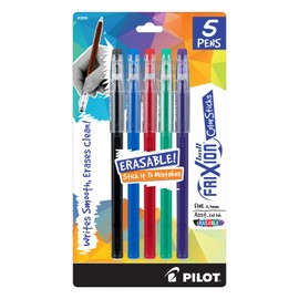 PILOT FriXion ColorSticks Erasable Gel Ink Stick Pens, Fine Point 0.7mm, Assorted Color Inks, 5-Pens (12859)