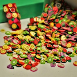 Handmade POLYMER CLAY FRUITS Mixed Nail Charms NAIL DECALS STICKERS fimos para uñas fruit