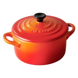 Le Creuset Mini Round Cocotte with BK Orange -JP PKG