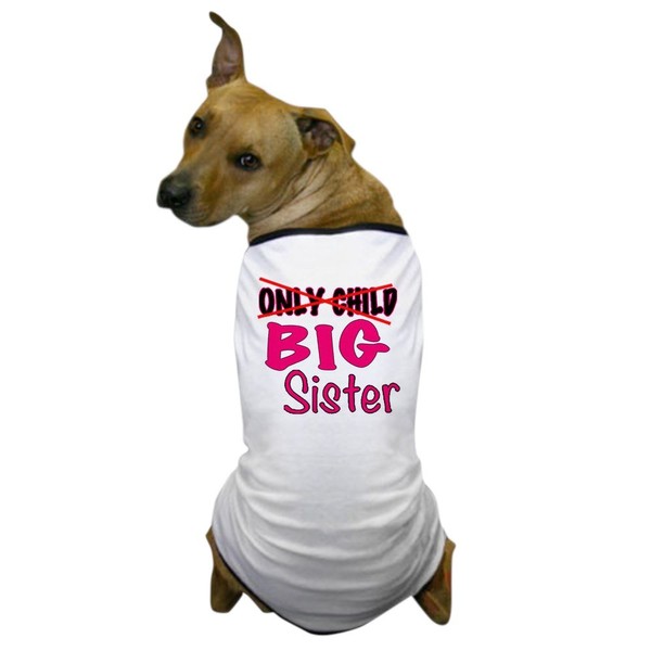 CafePress New Big Sister Announcement Dog T Shirt Dog T-Shirt, Pet Clothing, Funny Dog Costume