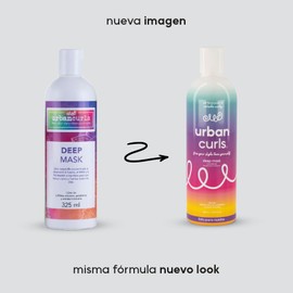 URBAN CURLS Deep Mask 360 ml  Mascarilla Hidratante para Cabello Rizado u Ondulado  Sin Sulfatos, Parabenos, Siliconas ni Aceites Minerales  Con...   