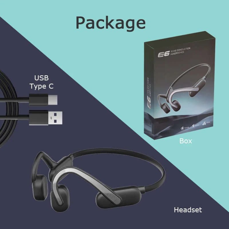 Opy Wireless Earphones Sports New E6 Headphones Bone Conduction Earphones