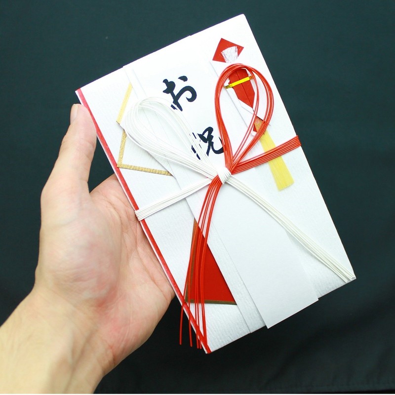マルアイ 祝儀袋 目録 赤白 7本 花結び お祝い 1枚 キ-420