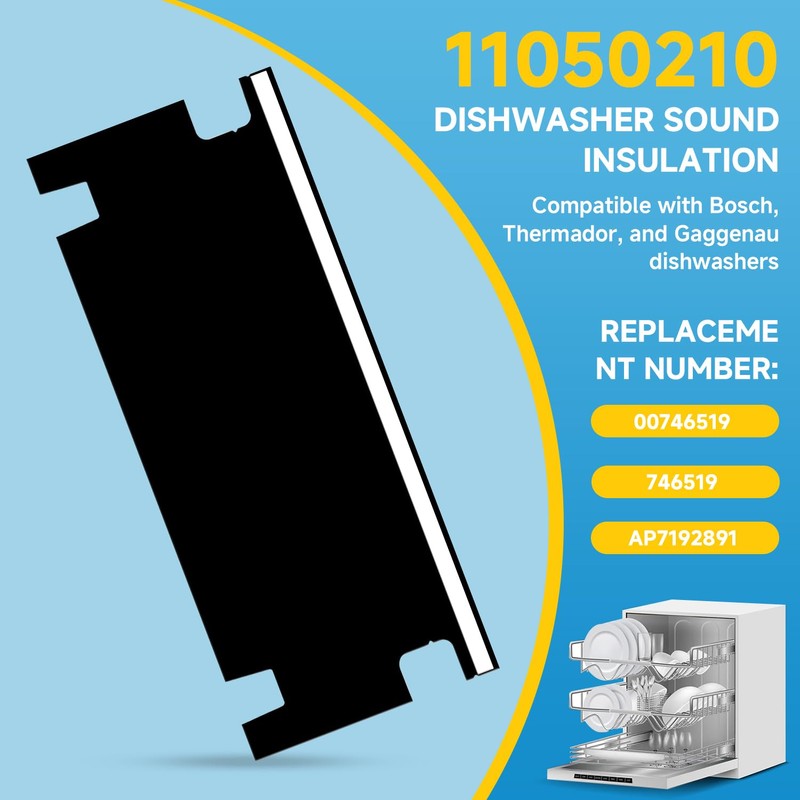 11050210 Dishwasher Sound Insulation Compatible with Bosch Thermador & Gaggenau