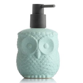 123Arts Ceramic Owl Shape Soap Dispenser Soap Bottle Lotion Bottle with Pump