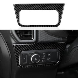 Dash Headlight Switch Panel Trim Carbon Fiber Sticker Cover Accessories for 2021-2024 Ford Bronco Sport / 2020-2024 Explorer Interior