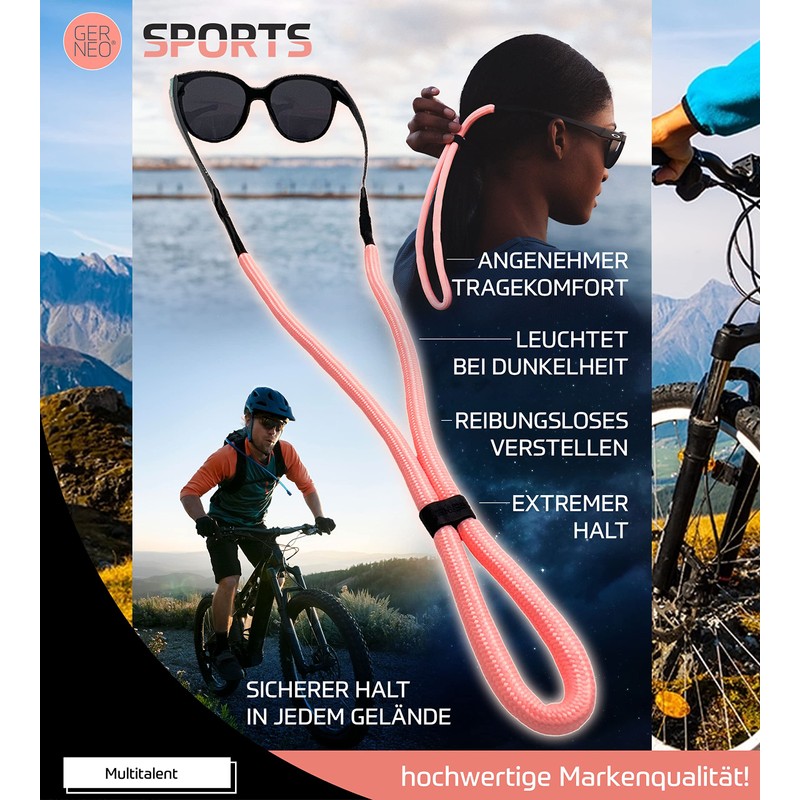 GERNEO® Original - Floating Sports Glasses Strap Neoprene - Glow