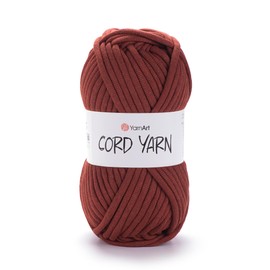 YarnArt Crochet Knitting Cord Yarn - Home Decoration for Baskets, Mats, Rugs, Underpads, Cushions, Blankets, Bags, Cat - Dog Beds - Super Bulky(6) - 8.80 Oz - 80 Yard - 1 Skein (785- RED Brick)