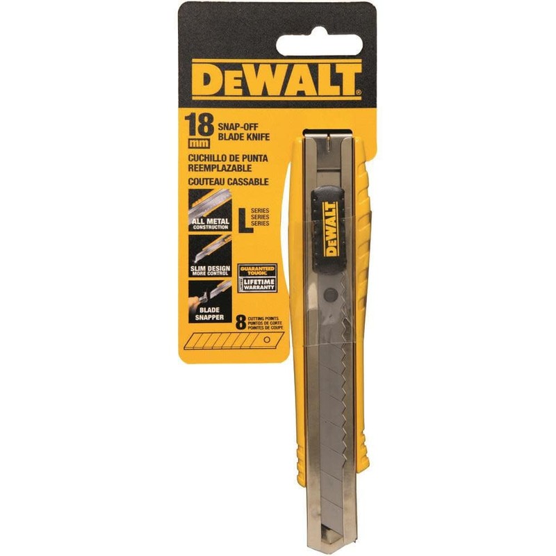 DEWALT Utility Knife, Heavy Duty Cutter with Snap-Off Blade, 18mm