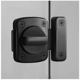 KAFENDA Night Latch Two-Way Swivel Security Door Bolt, Solid Swivel Door Lock Toilet, Night Security Latch pin Lock for Single-Sided Indoor and Outdoor