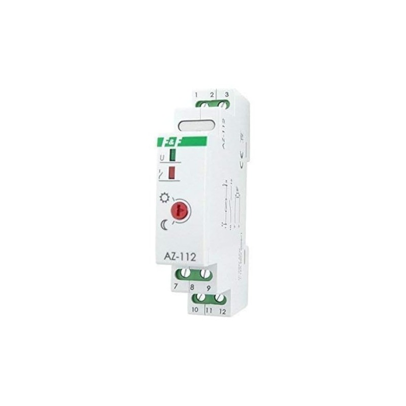 Twilight Switch with Hermetic Oxygen Ø10 Dusk Sensor F&F AZ-112
