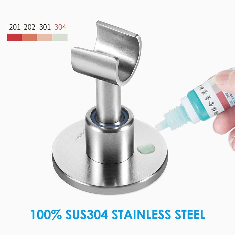 simpletome Shower Head Holder Adhesive Adjustable Bracket Wall Mount SUS304