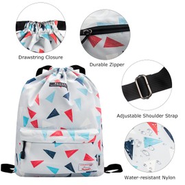 Peicees Bolsa deportiva impermeable con cordón, mochila ligera para hombres y mujeres (diamante)