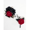 DESUNESS Wedding Flower Set with Rose Corsage and Boutonniere for
