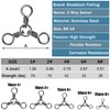 Three Way Fishing Swivels Kit, 100PCS Triple Swivel Set Stainless