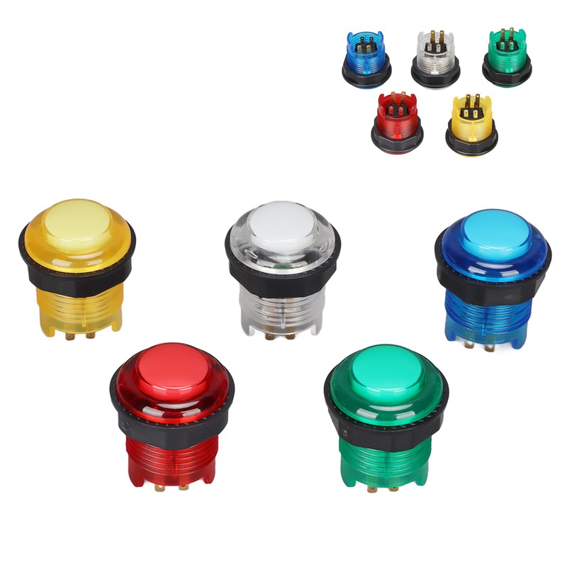 5pcs Arcade Push Buttons Professional LED Illuminated Push Buttons for