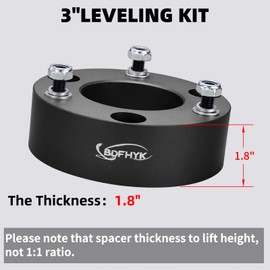 BDFHYK 3'' Front Leveling Lift Kit Compatible with 2007-2022 Silverado/Avalanche/GMC Sierra/Suburban 1500/Yukon/Tahoe 2WD/4WD Front Strut Spacers