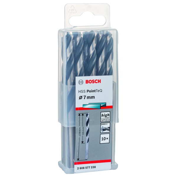 Bosch Professional PointTeQ HSS Twist Drill Bit (for metal, 7