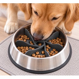 Slow Feeder Insert for Dogs & Cats – Suction Cup Silicone Design for Slower, More Controlled Mealtimes