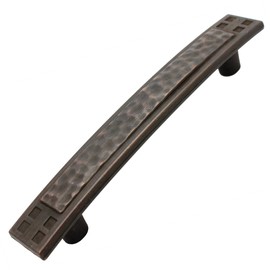 GlideRite Hardware 4244-ORB-25 3.75 inch Cc Oil Rubbed Bronze Hammered Mission Style Cabinet Handle Pulls 25 Pack