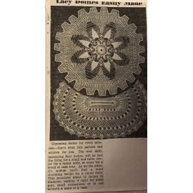 Unbranded 519 Vintage  DOILIES X 2 Pattern to Crochet (Reproduction)