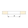 Emuca - Round built-in Ø3,14 inch (Ø80mm) grommets for table/desk/worktop,