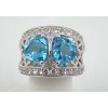 Victoria Wieck 4.72ct Swiss Blue Topaz & White Topaz Sterling