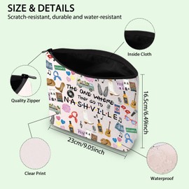 FOTAP Nashville Trip Makeup Bag Nashville Travel Gift Tennessee State Gifts Nashville Souvenir Gift Nashville Travel Bag Housewarming Gift (to Nashville UK)