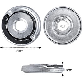 Bestgle 2pcs M14 Thread Self Locking Locking Plate Quick Clamping Release Flange Nut for Angle Grinder Fitting Part