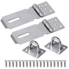 2 Sets Door Padlock Hasp Heavy Duty Stainless Steel Padlock