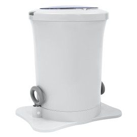 3.17Gal Portable Manual Clothes Dryer, Non Electric Foot Powered Compact Mini Laundry Spin Dryer Machine for Clothes，RV, Camping, School, Apartment, Dorm(White)