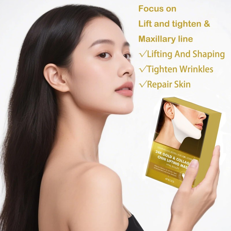Reepic Cosmer 4 Pack V-Line Lifting Mask | 24K Gold