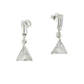 Sterling Silver Geometric Drop Earrings