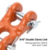 Leero 4 Pack 5/16" Double Clevis Link, G70 Chain Repair