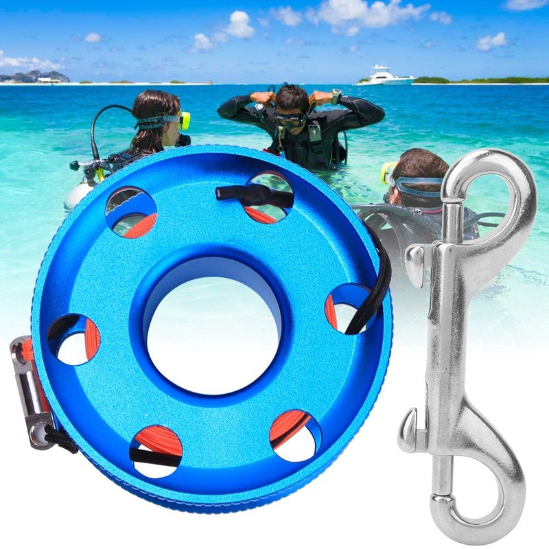 Leapiture Blue Diving Line Spool, Diving Tool Spool, Stainless Steel