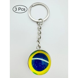 Llavero con bandera de países de América del Sur, llavero genial para llaves de coche, llaveros de acero inoxidable y llaveros