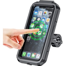 Kewig Bike Phone Mount Waterproof, Motorcycle Phone Mount with Aluminum Alloy...