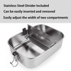LDHHYH 2 Pack 1200ml / 42oz Stainless Steel Bento Box,