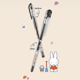 Dong-A 0.5mm Bunny Scented Gel Ink Rollerball pens Assorted 5 colors set (New Version)