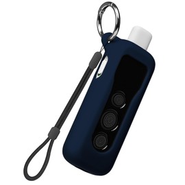 Fretime Silicone Protective Case for Bousnic Dog Shock Collar 650 Remote with Carabiner and Strap (Navy)