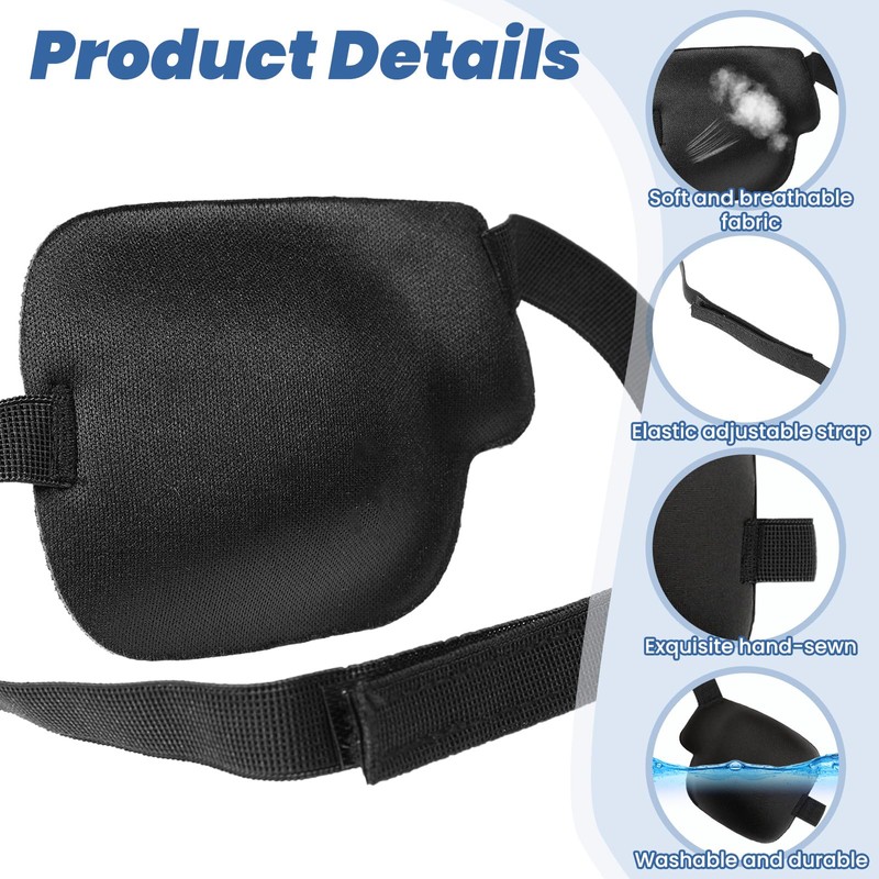 Larrel Pack of 2 3D Eye Patch, 9.7 x 7.9