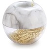 Roundsky Gold Office Clips in Elegant Magnetic Marble Clip Holder,