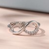 Jeulia Sterling Silver Infinity Engagement Ring for Women Wrap Ring