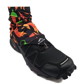 Wapiti Designs Go-Long Gaiters Trail Running Shoe Gaiters for Running, Hiking, or Long Distance Backpacking (Green Lightning, L/XL)