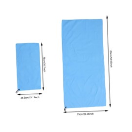 Sosoport 2pcs Compact Portable Towel Microfiber Travel Towel Set Fast Dry Bath for Outdoor Activities Sports