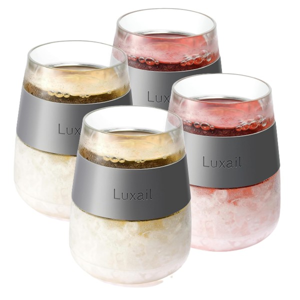 luxail Wine Glasses, Plastic Wine Glasses Set of 4, Wine