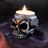Alchemy Gothic England - Dark Skull Shaped Tea Light Holder